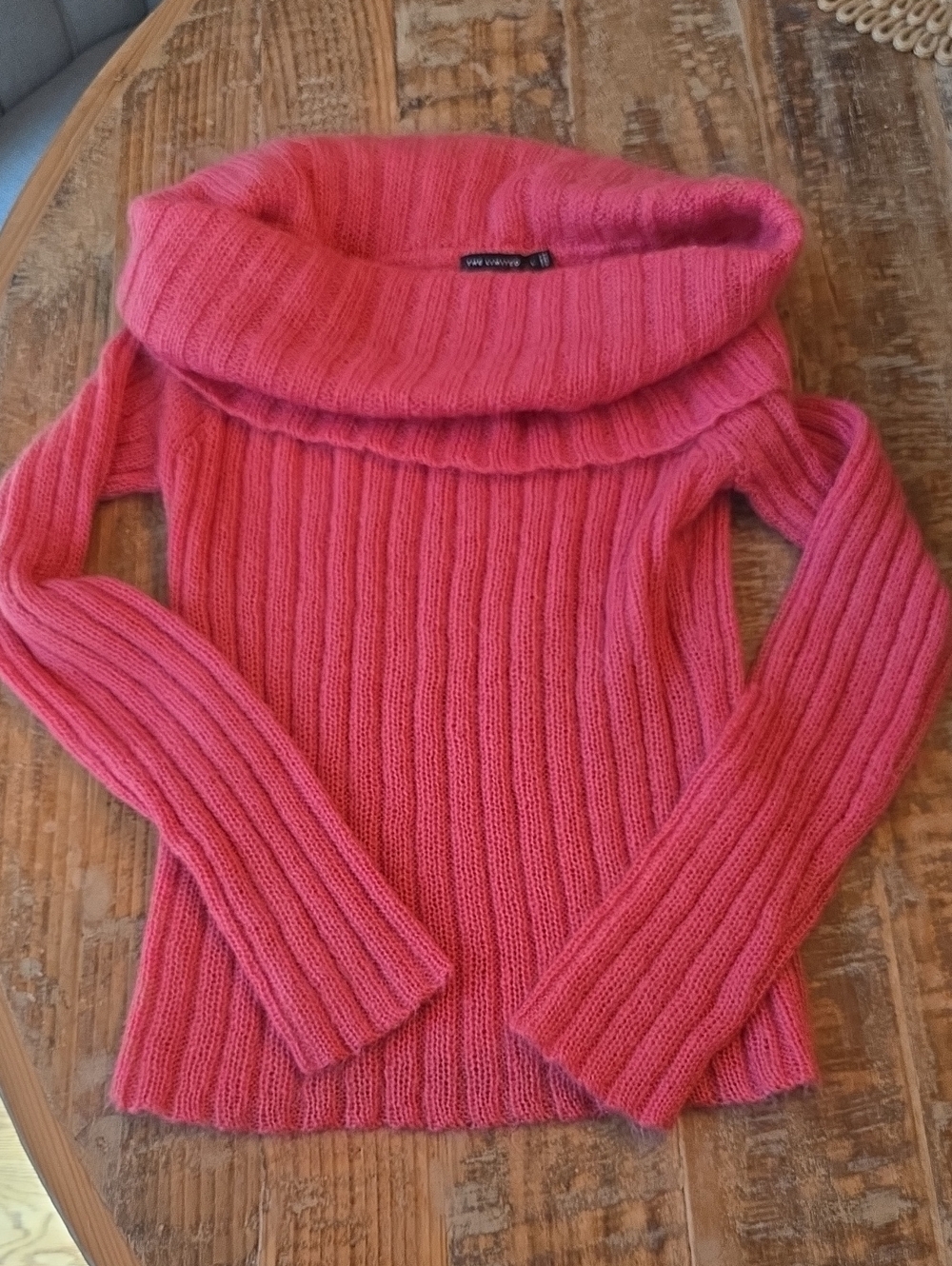 The Limited Ribbed Cowl Neck Sweater - Pink